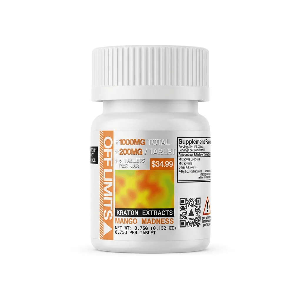 Off Limits Kratom Extract Tablets 1000mg 5 Count 7ohcom 2057194